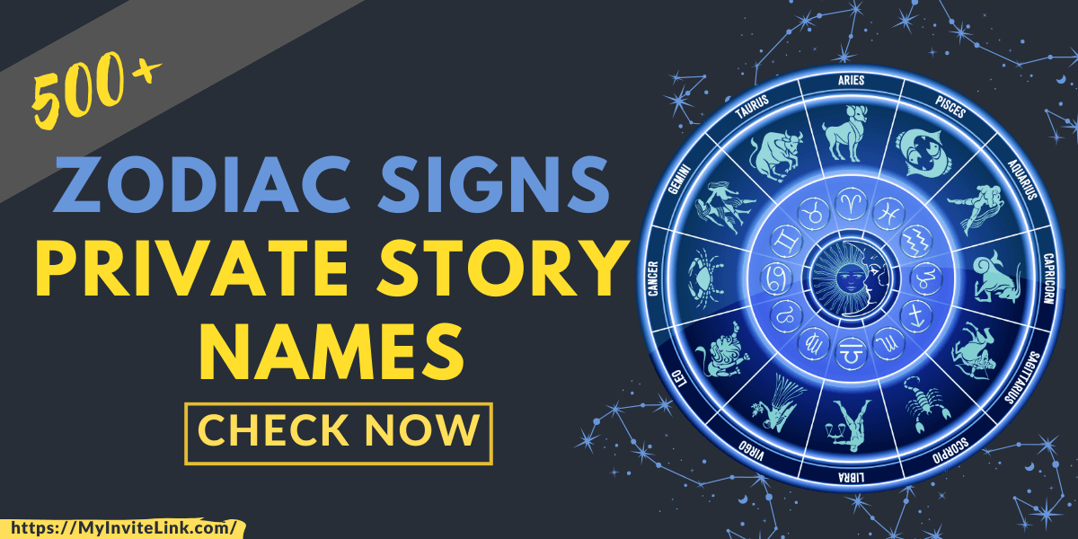 Zodiac Signs Private Story Names