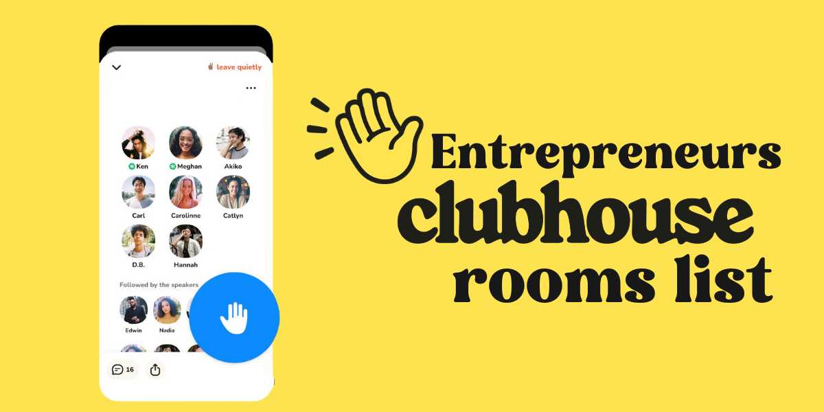 Entrepreneurs Clubhouse Rooms List