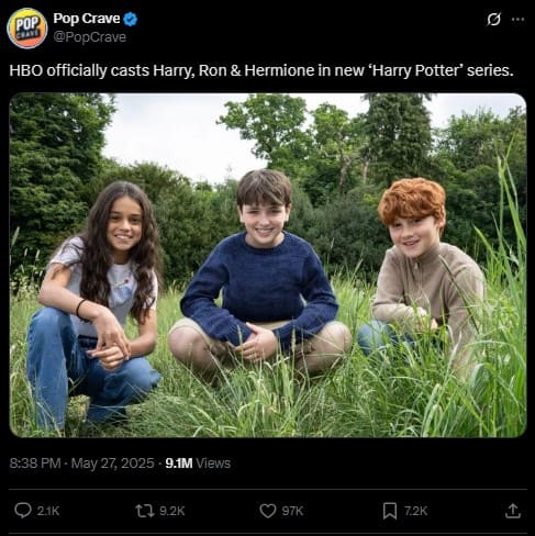 HBO officially casts Harry, Ron & Hermione in new ‘Harry Potter’ series