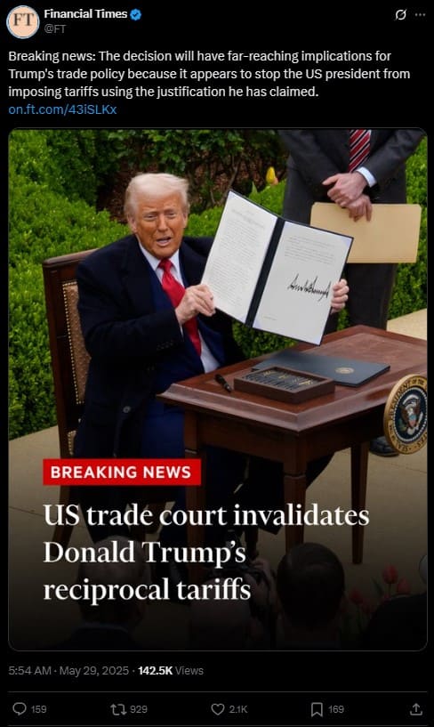 US Trade Court invalidates Donald Trump's reciprocal tariffs